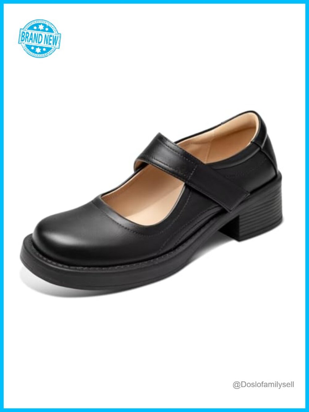 Mary Jane Chunky Heel Ankle Strap Dress Shoes Platform Office Casual